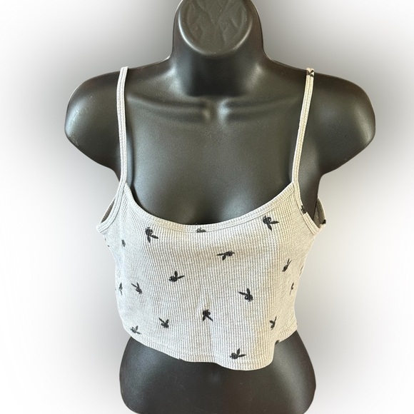 Playboy by PacSun Waffle Knit Crop Tank Top - Size M - Picture 2 of 8